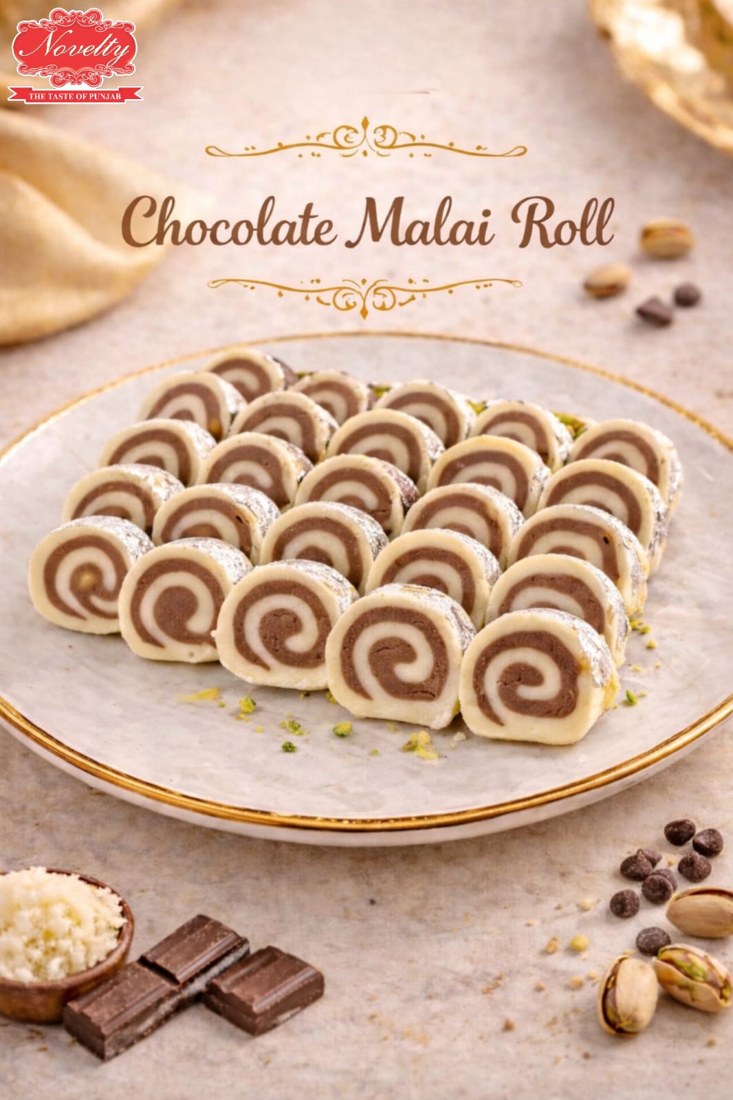 Chocolate Malai Roll